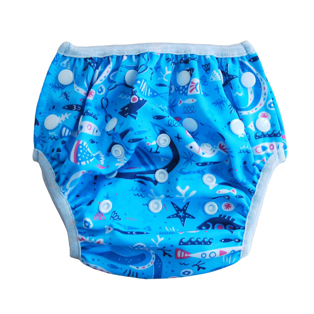 Polyester PUL Snaps -Adjusted Baby  Swimming Pants Swimming Nappies