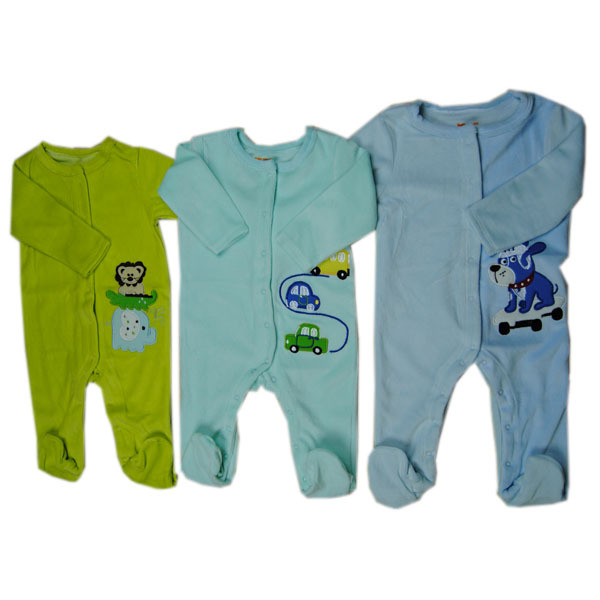 100% cotton interlock baby?clothing with cut embroidery